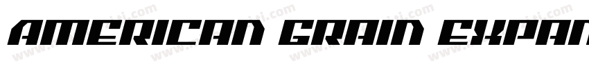 American Grain Expanded Italic字体转换